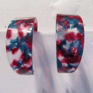 5-Pairs of older Paparazzi acrylic earrings